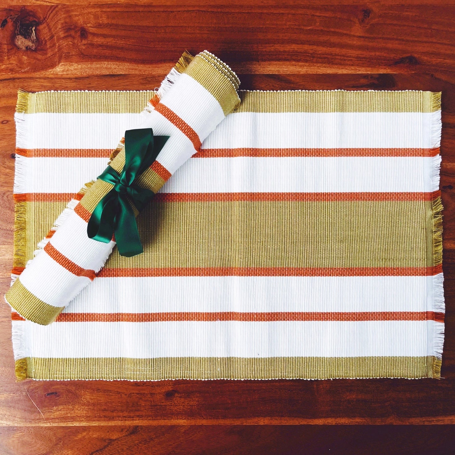 Bulak, two-tone | Cloth Placemats | Loomed | Inabel Placemats